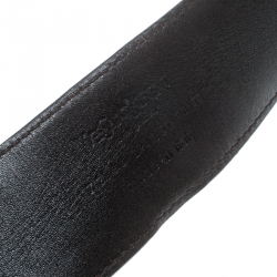 Pre Owned Saint Laurent Dark Brown Leather Buckle Belt 90cm