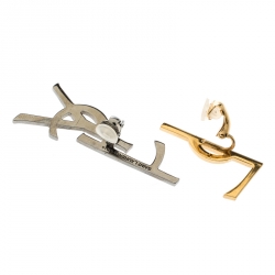 مملوكة مسبقًا أقراط سان لورنا باريس مرصعة كريستال غير متشابهه