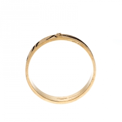 Pre Owned سوار سان لوران باريس فرو نقشة الفهد ذهبي اللون عريض