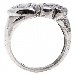 Pre Owned Saint Laurent Paris Sterling Silver Love Ring Size 54