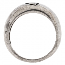 مملوكة مسبقًا خاتم سان لوران باريس بنقوش قلب فضة استرليني مقاس 58