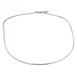 Pre Owned Saint Laurent Paris Sterling Silver Chain Necklace