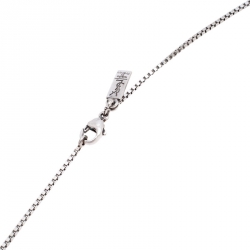 Pre Owned Saint Laurent Paris Sterling Silver Chain Necklace