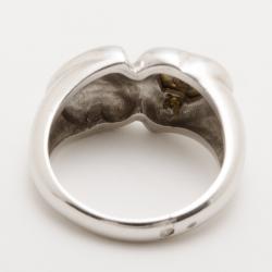 مملوكة مسبقًا Yves Saint Laurent Contrarie Heart Love Silver Ring Size 54