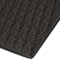 Saint Laurent Dark Brown Printed Coated Canvas A5 Notebook Cover