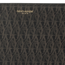 Saint Laurent Dark Brown Printed Coated Canvas A5 Notebook Cover