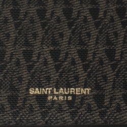Saint Laurent Dark Brown Printed Coated Canvas A5 Notebook Cover