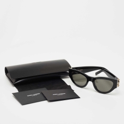 مملوكة مسبقًا Saint Laurent Black SL M94 Cat Eye Sunglasses