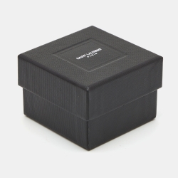 Pre Owned Saint Laurent Gold Tone Monogram Cuff Bracelet 