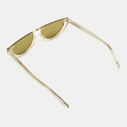 Saint Laurent Green SL563 Half Rim Cat Eye Sunglasses