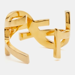 Pre Owned Saint Laurent Opyum Gold Tone Bracelet