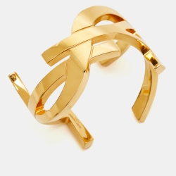 Pre Owned Saint Laurent Opyum Gold Tone Bracelet
