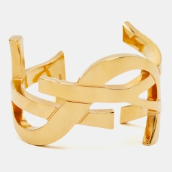 Pre Owned Saint Laurent Opyum Gold Tone Bracelet