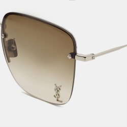 مملوكة مسبقًا نظارة شسمية سان لوران SL 312 M بني متدرجة مونوغرامية مربعة