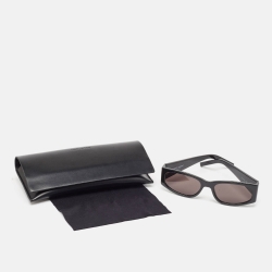 Saint Laurent Black SL 329 Logo Rectangular Sunglasses
