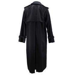 Pre Owned Saint Laurent Paris Black Long Trench Coat S