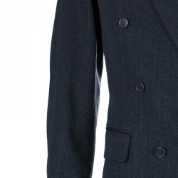 Saint Laurent Paris Double Breasted Charcoal Men's Suit EU52