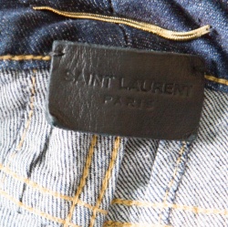 Pre Owned Saint Laurent Paris Indigo Dark Wash Denim Skinny Jeans S