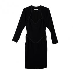 Pre Owned Saint Laurent Black Stretch Long Sleeve Dress M