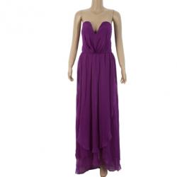 Pre Owned Saint Laurent Paris Fuchsia Gathered Dress M