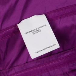 Pre Owned Saint Laurent Paris Fuchsia Gathered Dress M