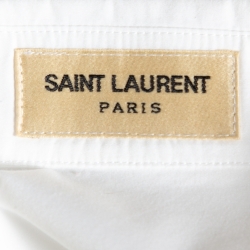 Pre Owned Saint Laurent Paris White Cotton Long Sleeve Shirt L