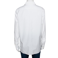 Pre Owned Saint Laurent Paris White Cotton Long Sleeve Shirt L