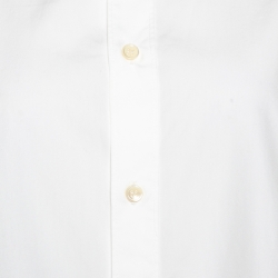 Pre Owned Saint Laurent Paris White Cotton Long Sleeve Shirt L