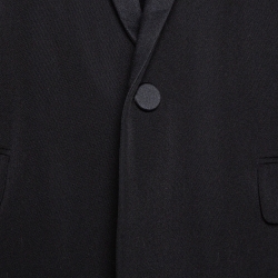 Saint Laurent Paris Black Wool Tuxedo Blazer M