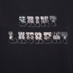 Pre Owned Saint Laurent Paris Black Knit Logo Foil Print Sweatshirt M