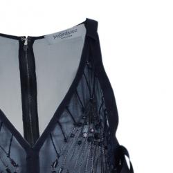 Saint Laurent Paris Soft Tulle Embellished Top M