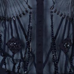 Saint Laurent Paris Soft Tulle Embellished Top M