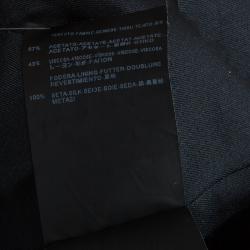 Pre Owned فستان سان لوران باريس بيتر بان بلا أكمام ياقة بلون مختلف أسود S