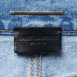 Pre Owned Saint Laurent Light Blue Denim Jeans M Waist 29"