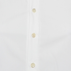 Pre Owned Saint Laurent White Cotton Full Sleeve Shirt S