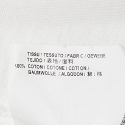 Pre Owned Saint Laurent White Logo Print Cotton T-Shirt S