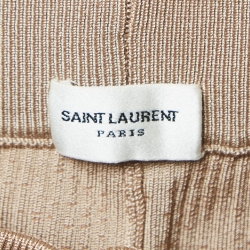 Pre Owned Saint Laurent Paris Beige Rib Knit Cycling Rider Shorts XS