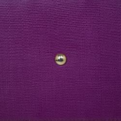 Pre Owned Saint Laurent Paris Purple Leather Cabas Chyc Tote