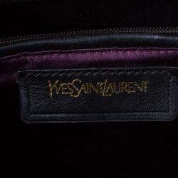 Pre Owned Saint Laurent Paris Purple Leather Cabas Chyc Tote