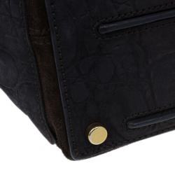 Pre Owned Saint Laurent Paris Brown Crocodile Embossed Muse Two