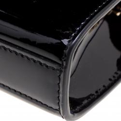 Pre Owned Saint Laurent Paris Black Patent Leather Small Kate Tassel Crossbody Bag