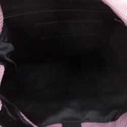 Saint Laurent Paris Lilac/Black Canvas and Velvet RG Classic Pleated Hobo
