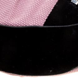 Saint Laurent Paris Lilac/Black Canvas and Velvet RG Classic Pleated Hobo
