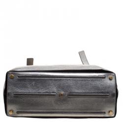 مملوكة مسبقًا Saint Laurent Paris Silver Leather Large Muse Two Satchel