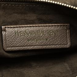 Saint Laurent Paris Beige Coated Canvas Roady Hobo