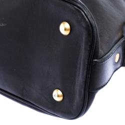 Saint Laurent Paris Metallic Black Leather Medium Muse Satchel