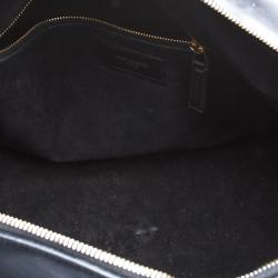 Pre Owned Saint Laurent Paris Black Leather Bo Duffle Bag