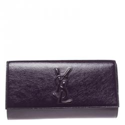 مملوكة مسبقًا Saint Laurent Purple Patent Leather Belle De Jour Clutch