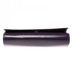 مملوكة مسبقًا Saint Laurent Purple Patent Leather Belle De Jour Clutch