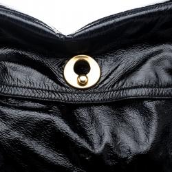 Saint Laurent Black Patent Leather Large Muse Two Satchel